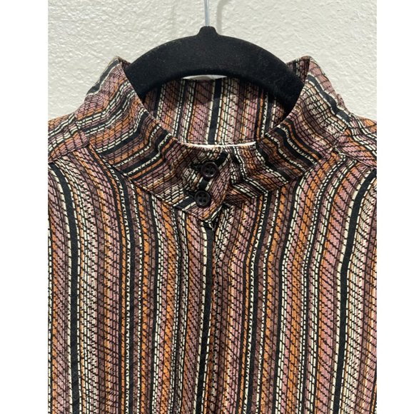BETTY HANSON 80's Multicolor Striped Silk Blouse - Picture 2 of 5